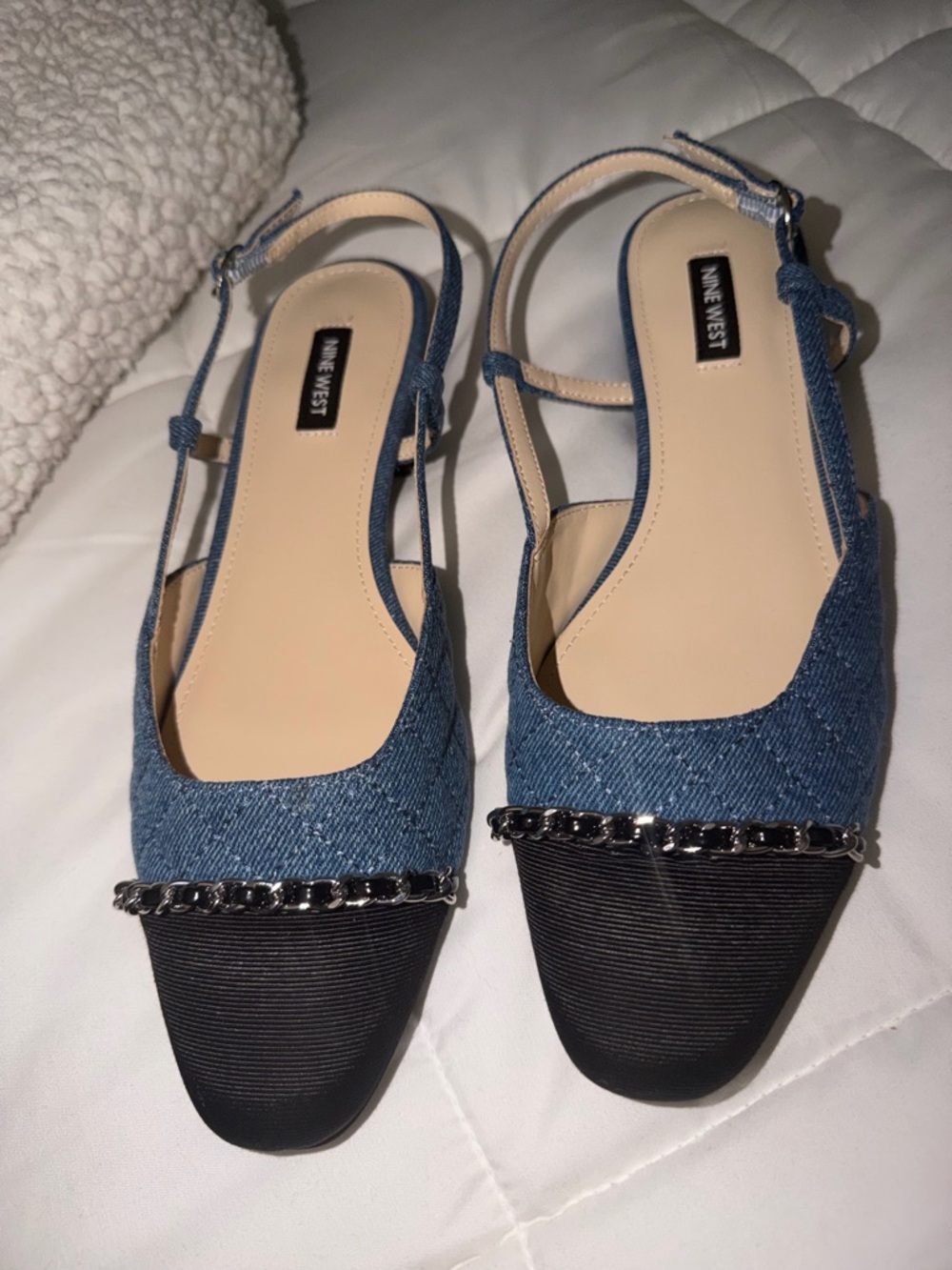 Nine West Denim Slingback Flats - Picture 4 of 7